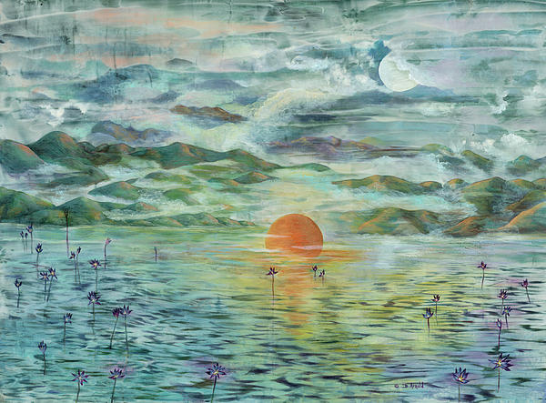 Moonflowers Painting